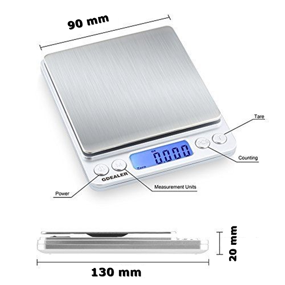 Graminės juvelyrinės svarstyklės 5202, 500-0,01g